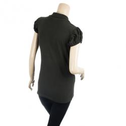 Pre Owned Burberry Check Placket Polo T Shirt S