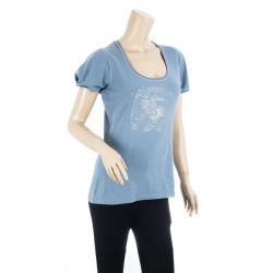 مملوكة مسبقًا Burberry Blue Cotton Logo T-shirt M