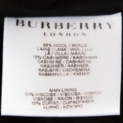 Pre Owned Burberry Prorsum Black Cashmere Blend Pleated Mid Length Coat M