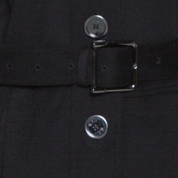 Pre Owned Burberry Prorsum Black Cashmere Blend Pleated Mid Length Coat M