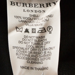 مملوكة مسبقًا فستان بربري برقبة مرتفعة و بأكمام طويلة صوف أسود مقاس وسط (ميديوم)