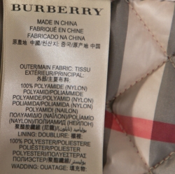 Pre Owned Burberry Brit Red Synthetic Diamond Quilted Jacket L
