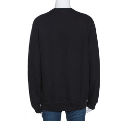 مملوكة مسبقًا Burberry Black Horseferry Print Cotton Sweatshirt S