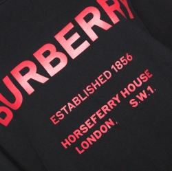 مملوكة مسبقًا Burberry Black Horseferry Print Cotton Sweatshirt S