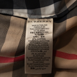 Pre Owned Burberry Brit Beige Nova Check Stretch Cotton Shirt XL