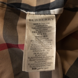 Pre Owned Burberry Brit Beige Nova Check Stretch Cotton Shirt L