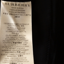 Pre Owned معطف بربري بريت رشوورث حزام مزيج صوف أسود S