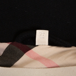 Pre Owned معطف بربري بريت رشوورث حزام مزيج صوف أسود S