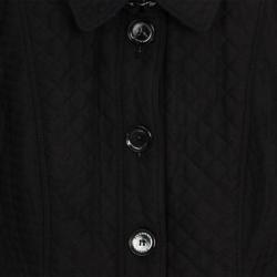 Pre Owned Burberry Black Quilted Long Trench Coat S