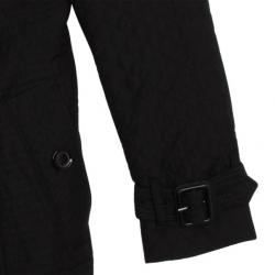 Pre Owned Burberry Black Quilted Long Trench Coat S