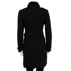Pre Owned Burberry Brit Black Wool Coat S