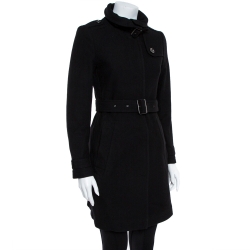 Pre Owned Burberry Brit Black Wool Coat S