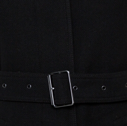 Pre Owned Burberry Brit Black Wool Coat S