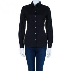 مملوكة مسبقًا Burberry Black Contrast Cuff Shirt M
