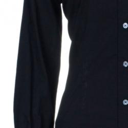 مملوكة مسبقًا Burberry Black Contrast Cuff Shirt M
