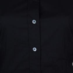 مملوكة مسبقًا Burberry Black Contrast Cuff Shirt M