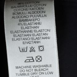 مملوكة مسبقًا Burberry Black Contrast Cuff Shirt M