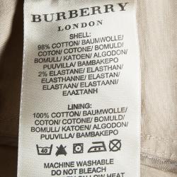 Pre Owned Burberry Beige Zip Front Jacket S