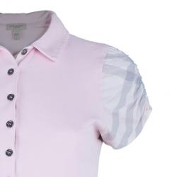 Pre Owned Burberry Brit Contrast Novacheck Sleeve Polo Shirt L