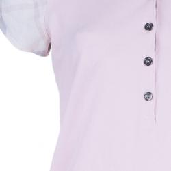 Pre Owned Burberry Brit Contrast Novacheck Sleeve Polo Shirt L