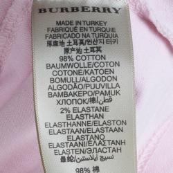 Pre Owned Burberry Brit Contrast Novacheck Sleeve Polo Shirt L