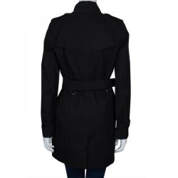 Pre Owned Burberry Black Kensington Trenchcoat M