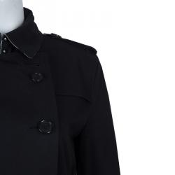 Pre Owned Burberry Black Kensington Trenchcoat M
