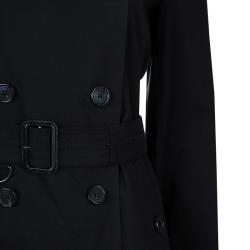 Pre Owned Burberry Black Kensington Trenchcoat M