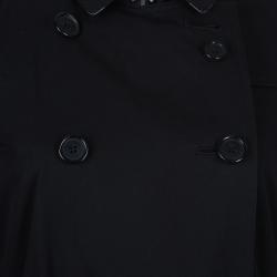 Pre Owned Burberry Black Kensington Trenchcoat M