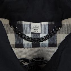 Pre Owned Burberry Black Kensington Trenchcoat M