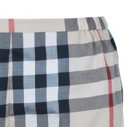 Pre Owned Burberry Novacheck Top And Shorts Set S