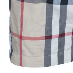Pre Owned Burberry Novacheck Top And Shorts Set S