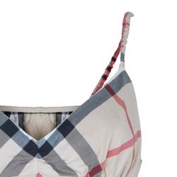 Pre Owned Burberry Novacheck Top And Shorts Set S