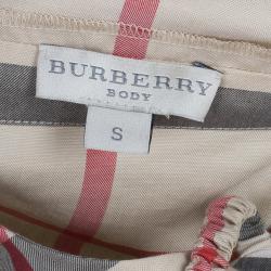 Pre Owned Burberry Novacheck Top And Shorts Set S