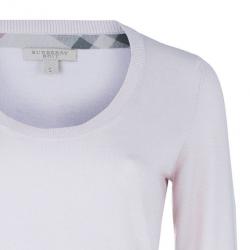 Pre Owned بلوزة بربيري بريت وردي فاتح S