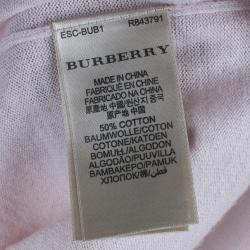 Pre Owned بلوزة بربيري بريت وردي فاتح S