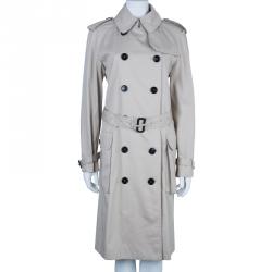 Pre Owned Burberry Beige Long Trench Coat M