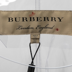 مملوكة مسبقًا Burberry Transparent PVC Double Breasted Belted Trench Coat M