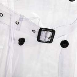 مملوكة مسبقًا Burberry Transparent PVC Double Breasted Belted Trench Coat M