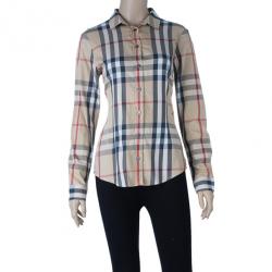 مملوكة مسبقًا Burberry Brit Novacheck Cotton Shirt S
