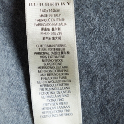 Pre Owned Burberry Charcoal Grey Merino Wool Poncho (One Size)