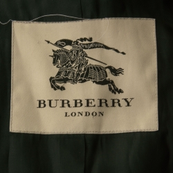 Pre Owned Burberry Black Wool & Cashmere Belted Trench Coat S