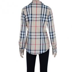 Pre Owned بلوزة قميص بربري نوفاشيك أكمام طويلة M