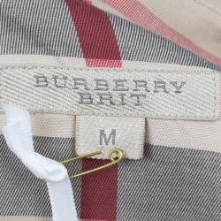 Pre Owned بلوزة قميص بربري نوفاشيك أكمام طويلة M