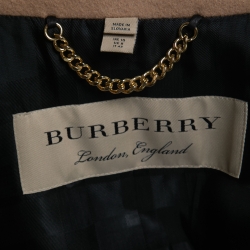 Pre Owned Burberry Beige Wool & Cashmere Single-Breasted Coat M