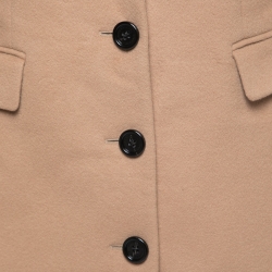 Pre Owned Burberry Beige Wool & Cashmere Single-Breasted Coat M