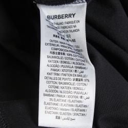 مملوكة مسبقًا Burberry Black Cotton Logo Printed Short Sleeve T-Shirt M