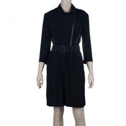 مملوكة مسبقًا Burberry Black Zip Front Utility Dress M