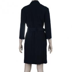 مملوكة مسبقًا Burberry Black Zip Front Utility Dress M