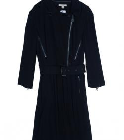 مملوكة مسبقًا Burberry Black Zip Front Utility Dress M